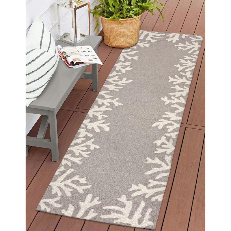 Coral Border Outdoor Rug