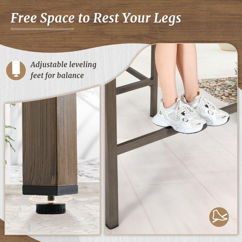 Arceso  Outdoor Bar Table, 45 Inch Patio Bar Height Counter Table,  Waterproof HDPS Table for Hot Tub, Balcony, Yard, Indoor or Outdoor Use