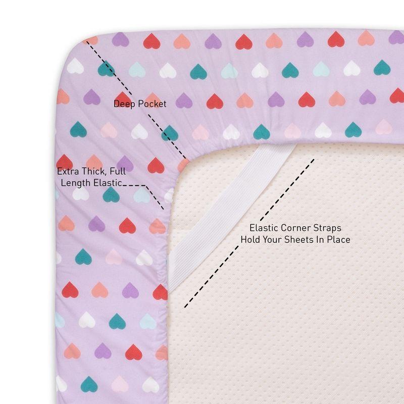 Hearts Microfiber Kids' Sheet Set By Sweet Home Collection®