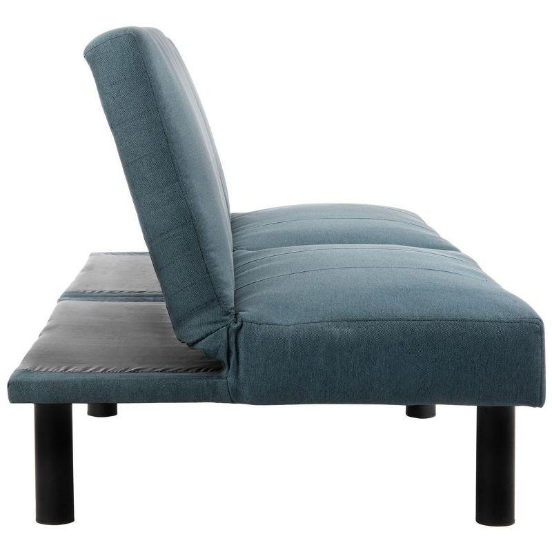 Astoria Foldable Futon Bed - Navy/Black - Safavieh.