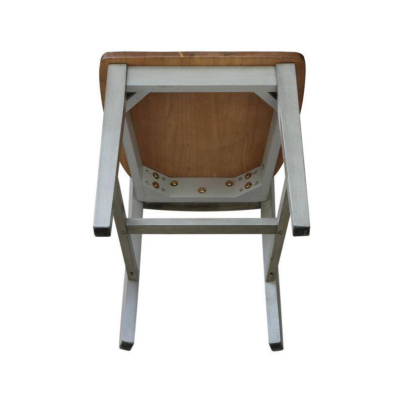 Set of 2 San Remo Splat Back Chairs Natural - International Concepts: Solid Wood, Mid-Century Design, Spot Clean
