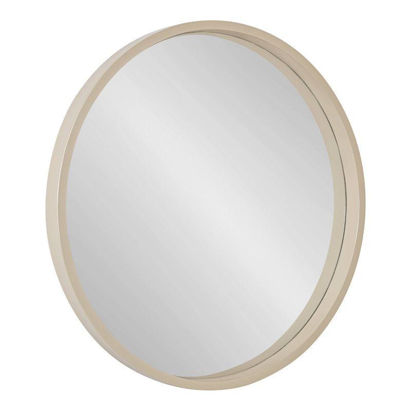 Travis Round Wood Accent Wall Mirror - Kate and Laurel All Things Decor