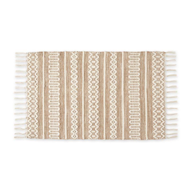 Design Imports Chenille Doodle Lines Rug - Stone - 2 X 3 Ft