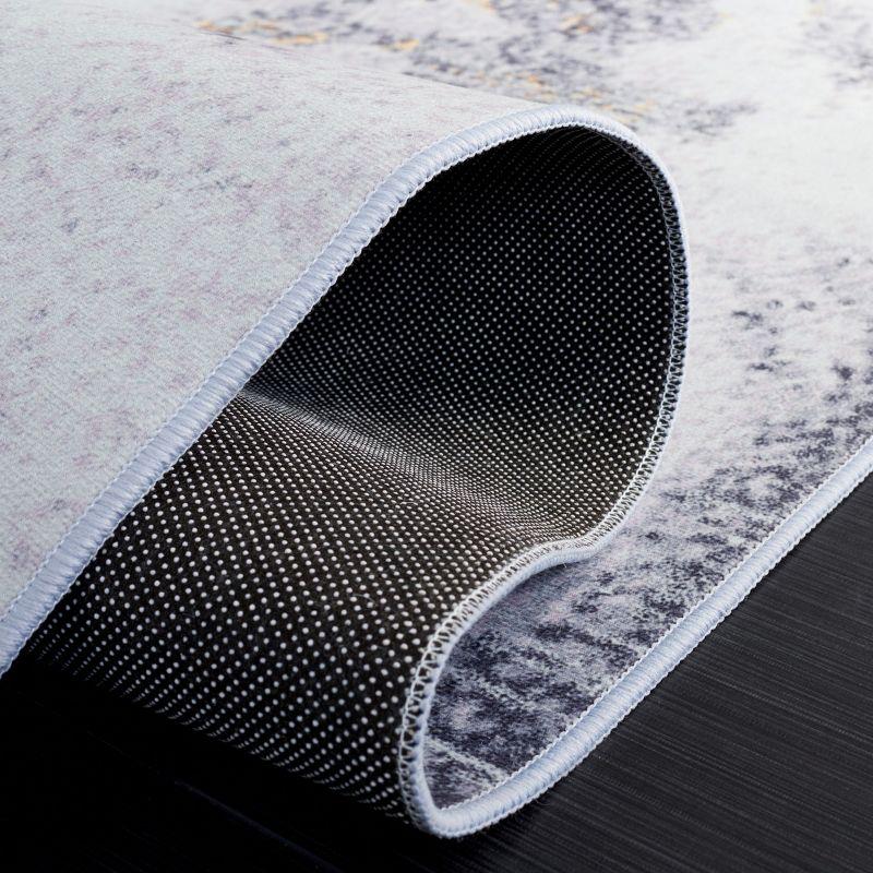 Tacoma TAC803 Power Loomed Machine Washable Area Rug - Grey/Gold - 6'x9' - Safavieh.