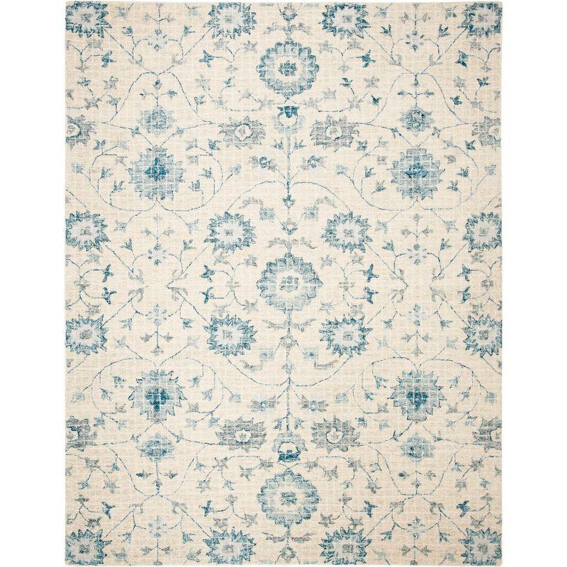 Blossom BLM812 Hand Tufted Area Rug - Silver/Blue - 8'x10' - Safavieh.