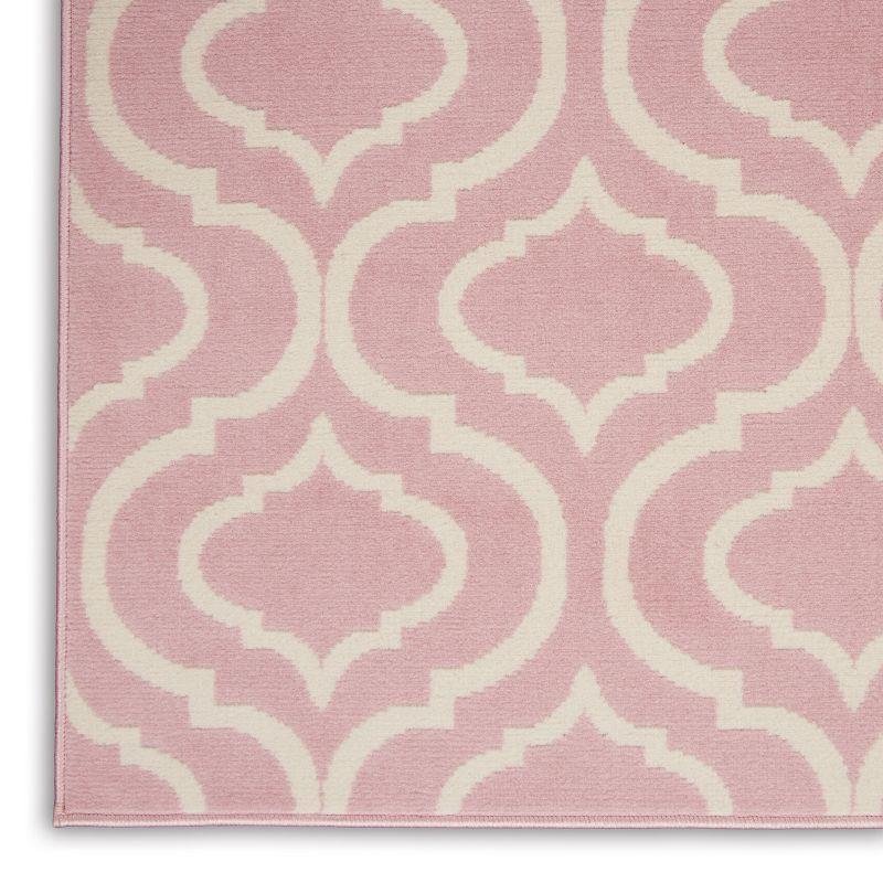 Nourison Jubilant 6' x 9' Pink Indoor Area Rug Moroccan Casual Trellis by Nourison