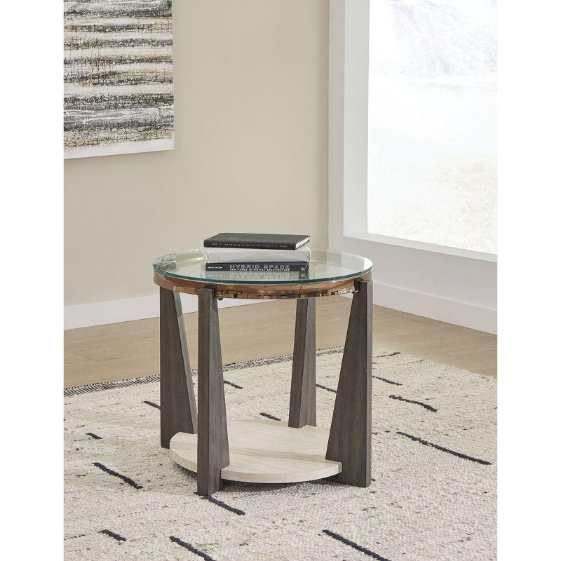 Signature Design by Ashley Frazwa End Table, Grayish Brown