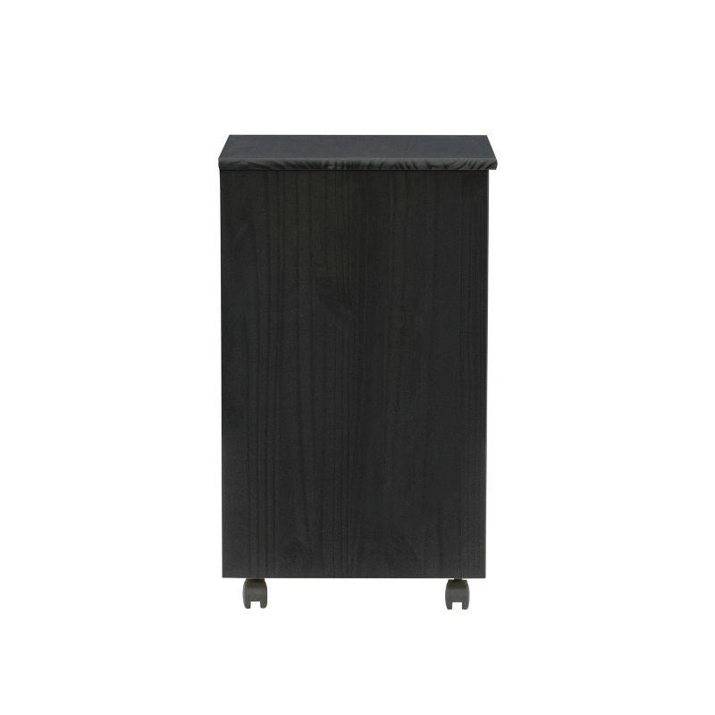 Cary Transitional 6 Drawer Solid Wood Rolling Storage Cart with Casters - Linon