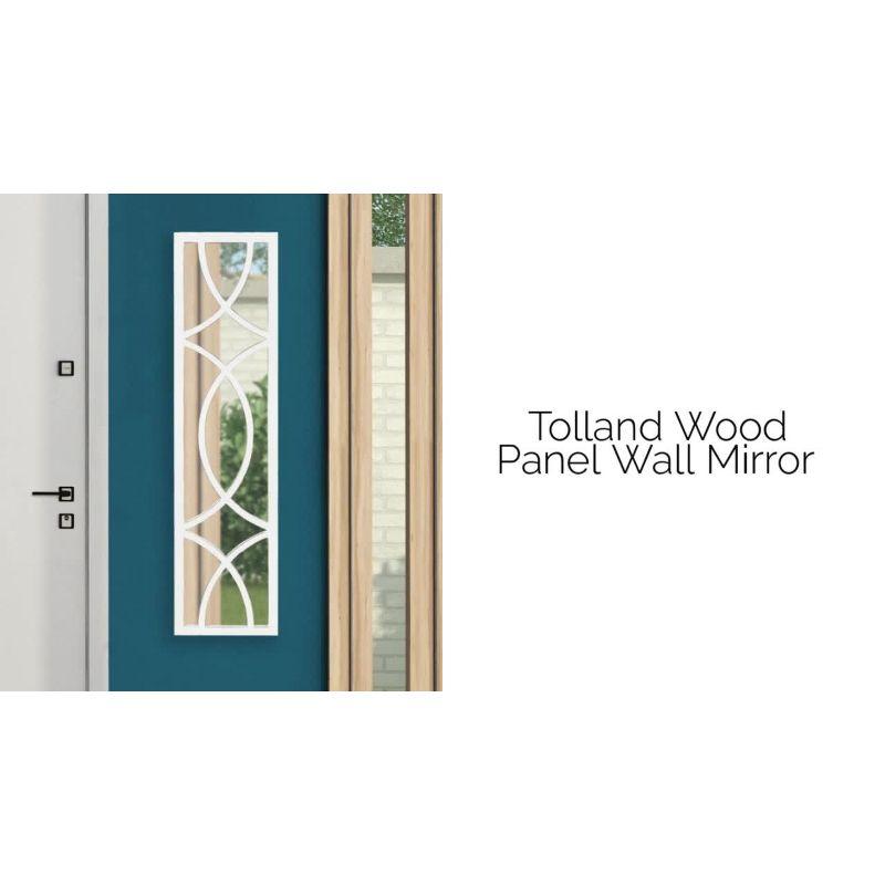 12" x 47" Tolland Wood Panel Wall Mirror Brown - Kate and Laurel