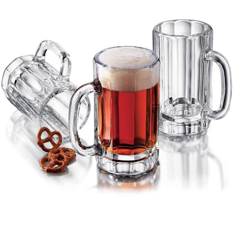 Libbey Heidelberg Glass Beer Mugs, 16 ounce, Set of 4