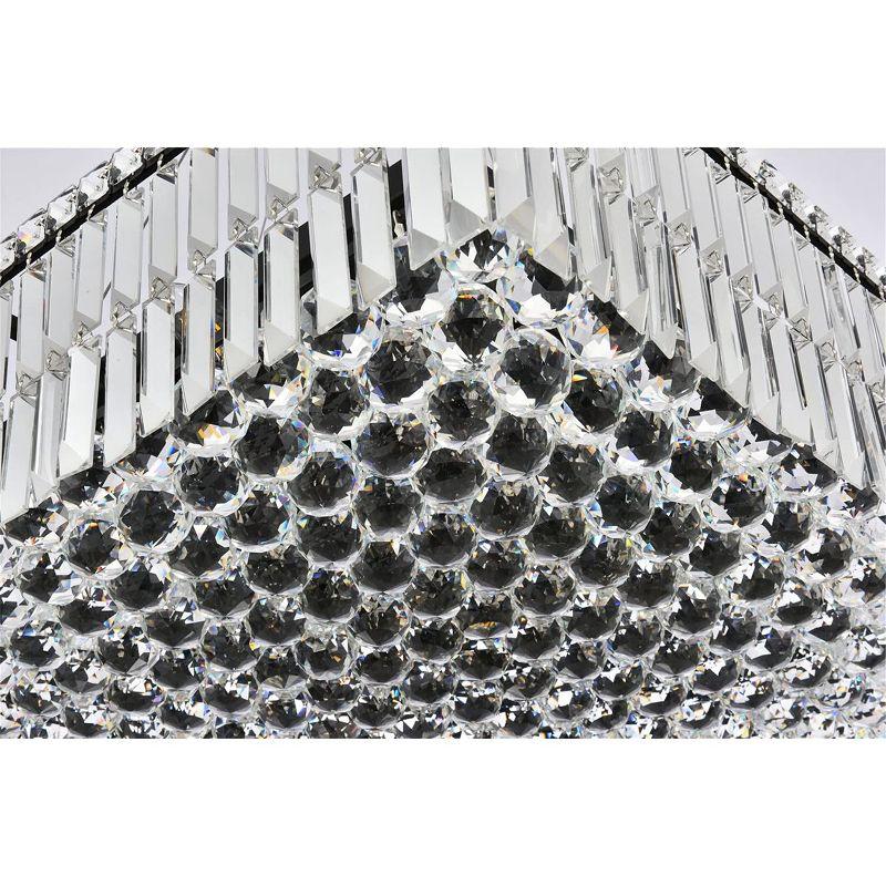 Elegant Lighting Gabe 1-Light Pendant in Black with Seeded Glass Cylinder