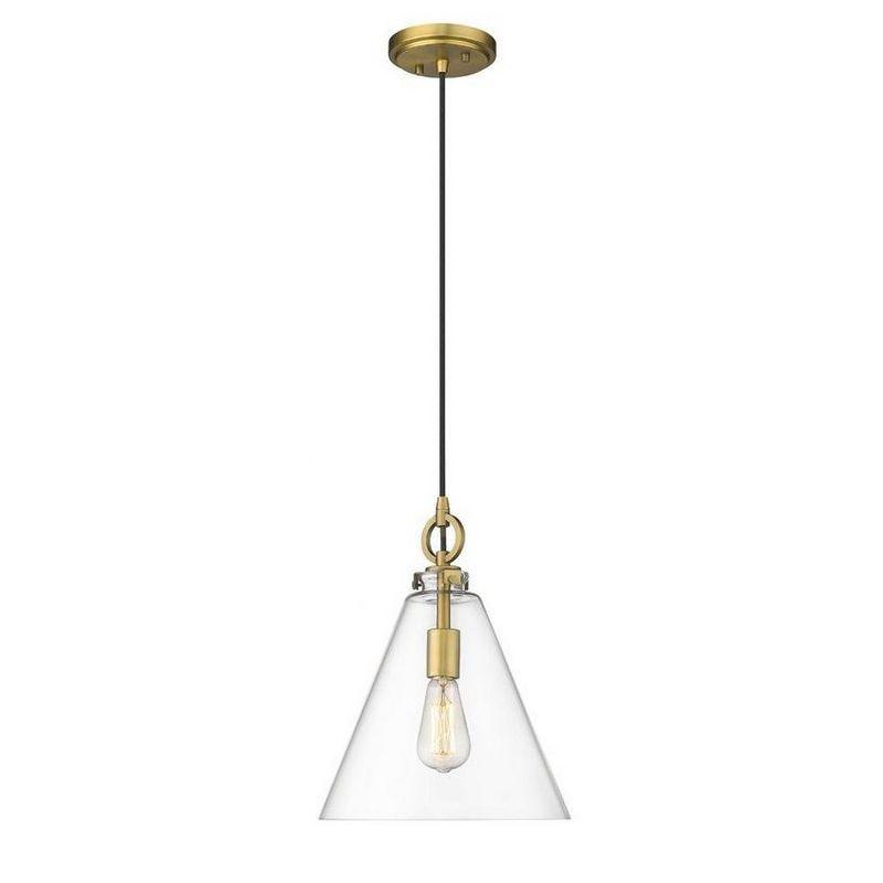 Harper Rubbed Brass Transitional Globe Pendant Light