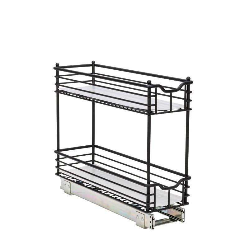 Glidez Multipurpose Steel Pull-Out/Slide-Out Storage Organizer with Plastic Liners for Under Cabinet Use, Fits Standard Size Cabinet or Shelf