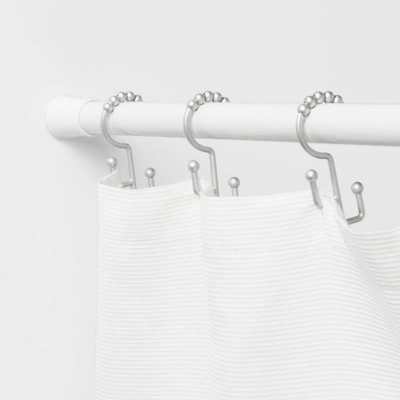 Tension Rod Stall White - Room Essentials™: Adjustable Metal Shower Curtain Rod, Powder-Coated Finish, 24"-40" Length