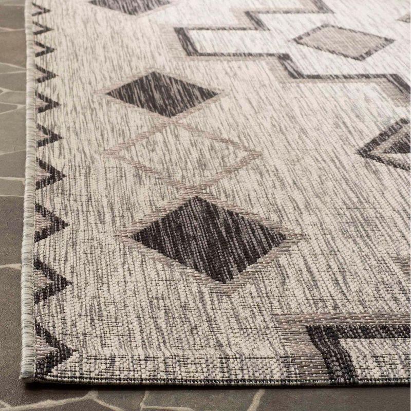 Courtyard CY8533 Power Loomed Indoor/Outdoor Area Rug - Grey/Black - 8'x11' - Safavieh.