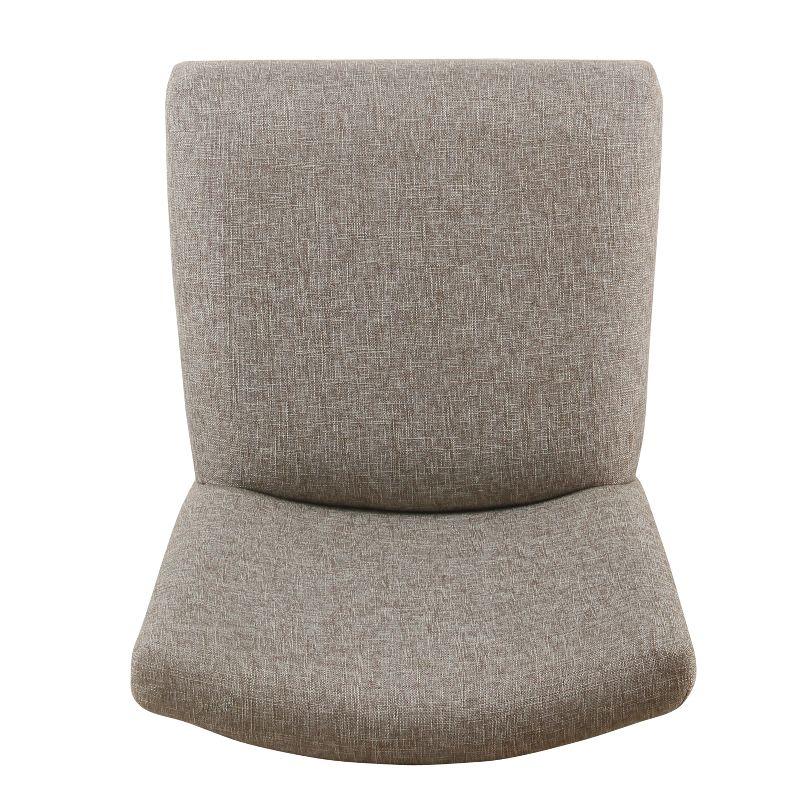 24" Upholstered Counter Height Barstool with Nailheads Sterling Gray - HomePop: Padded Back, Wood Legs