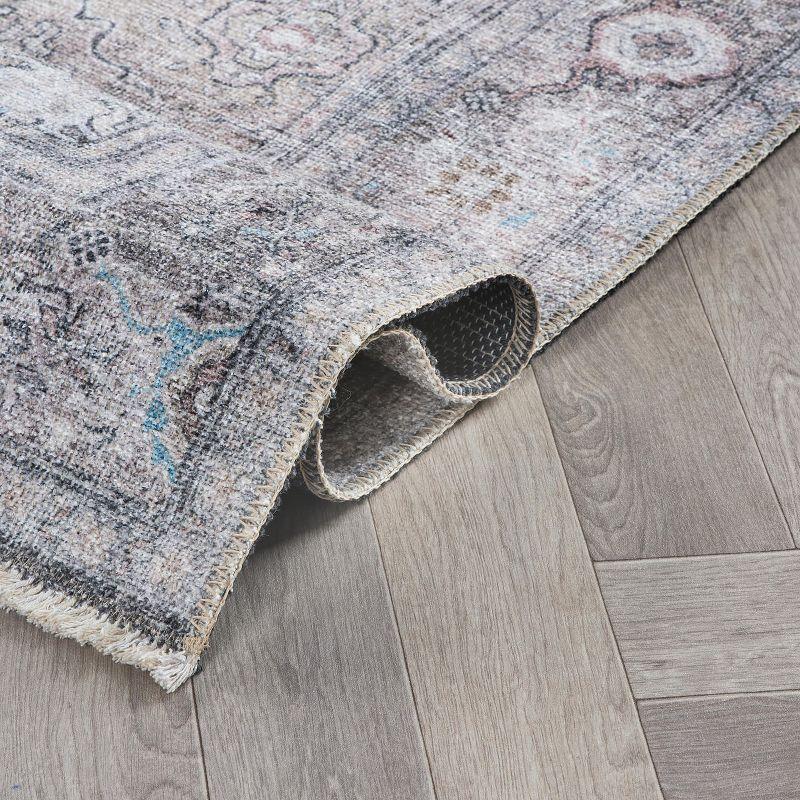 World Rug Gallery Transitional Distressed Vintage Machine Washable Indoor Area Rug- OLIVE 2'x3'