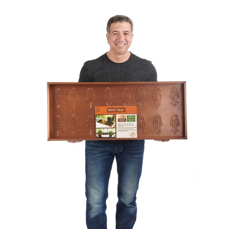 Pine Cones Copper Finish Multi-Purpose Boot Tray - Good Directions