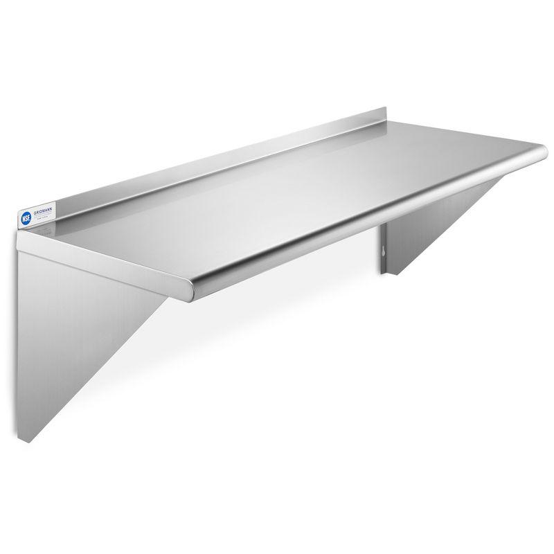 NSF Stainless Steel Wall-Mount Shelf by Latitude Run