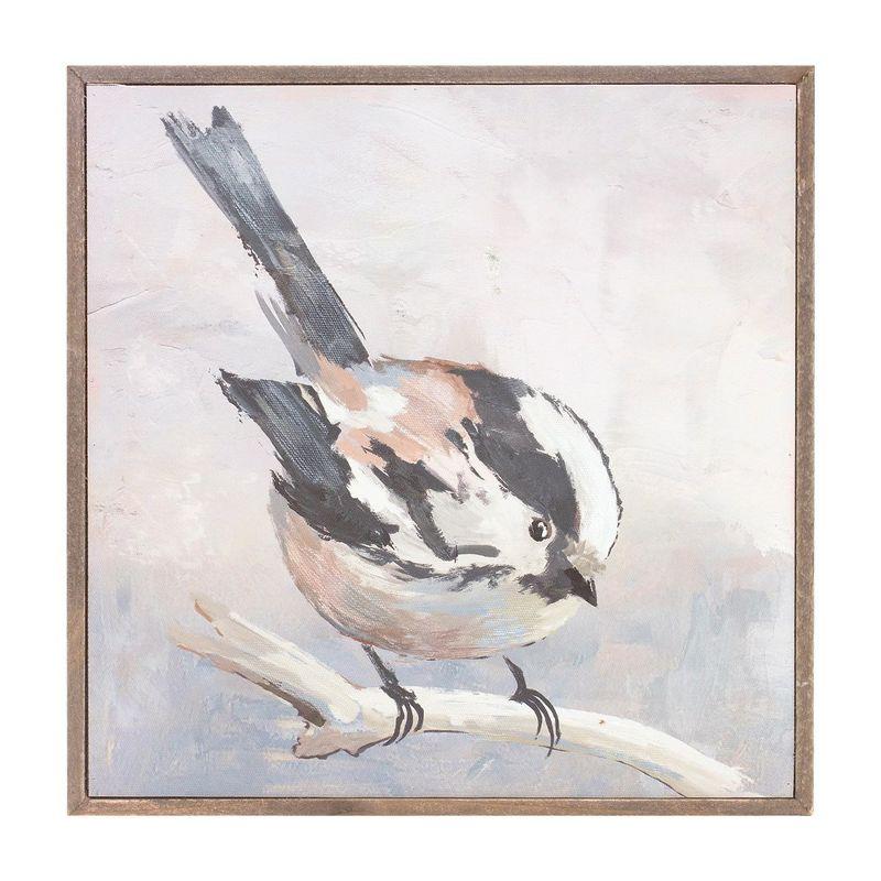 Winston Porter Framed Bird Canvas Block (Set of 2) (Set of 2)