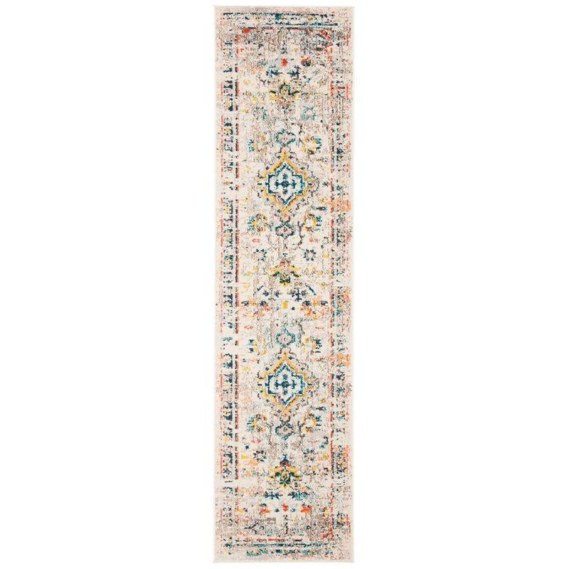 Madison MAD474 Power Loomed Indoor Runner Rug - Cream/Blue - 2'x8' - Safavieh