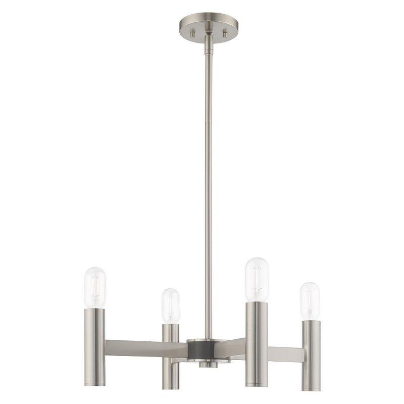 Livex Lighting Copenhagen 4 - Light Chandelier in  Brushed Nickel