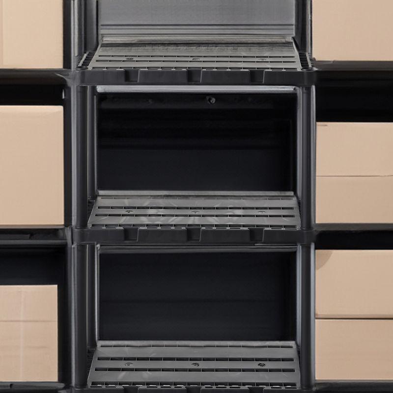 Gracious Living Gracious Living Knect A Shelf Light Fixed Storage 4 Shelf Shelving Unit (4 Pack) (Set of 4)