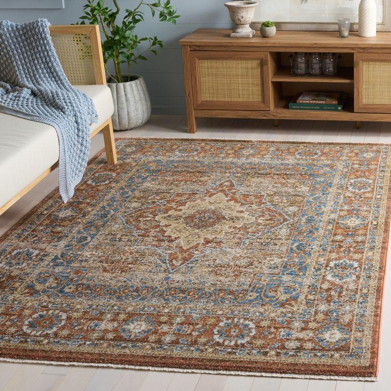 Bijar BIJ652 Power Loomed Indoor Accent Rug - Brown/Rust - 3'x3' - Safavieh