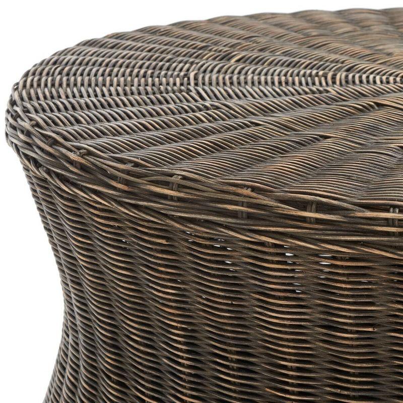 Ruxton Dark Brown Round Rattan Cocktail Table