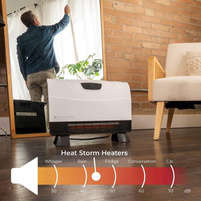 Heat Storm Heat Storm 1500 Watt Infrared WiFi enabled, wall mount  electric space heater with digital thermostat, remote - Smart Line