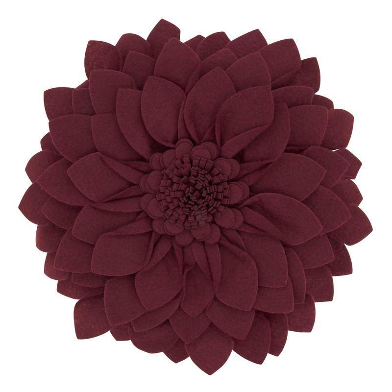 Saro Fleur De Jardin Collection Ruffled Throw Pillow
