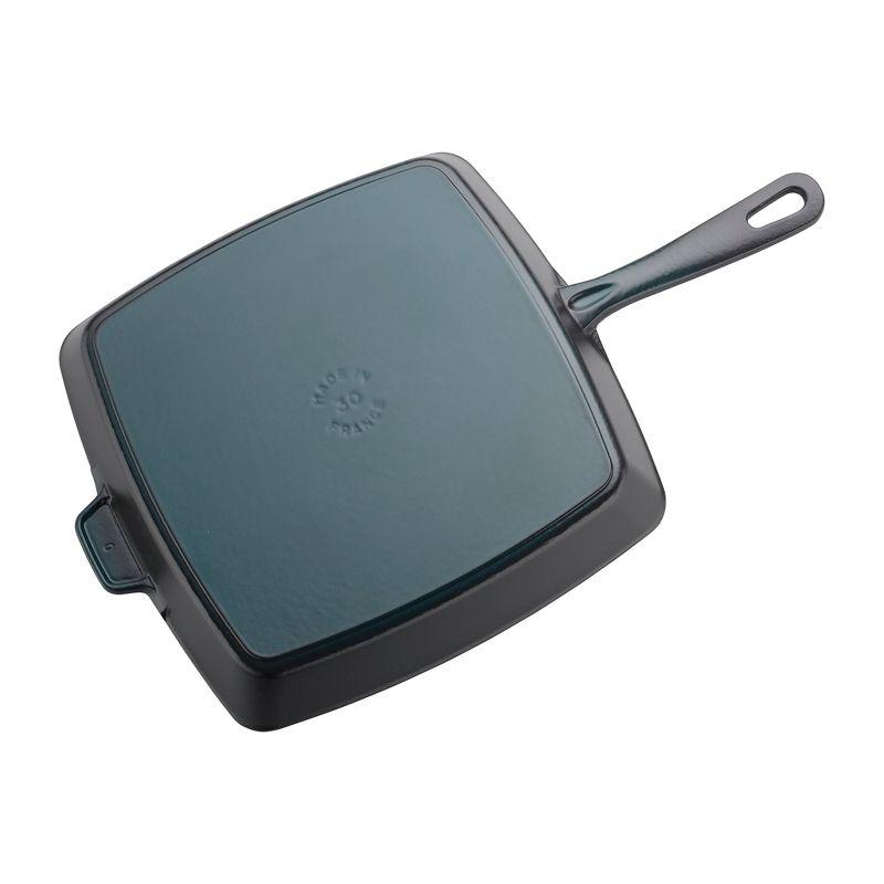 Staub ® 12" Matte Black Enameled Cast Iron Square Grill Pan