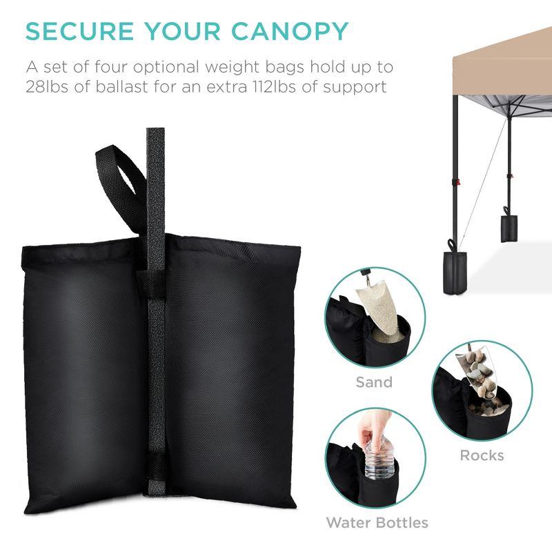 Best Choice Products Best Choice Products Easy Setup Pop Up Canopy W/ 1-Button Setup, Wheeled Case, 4 Weight Bags