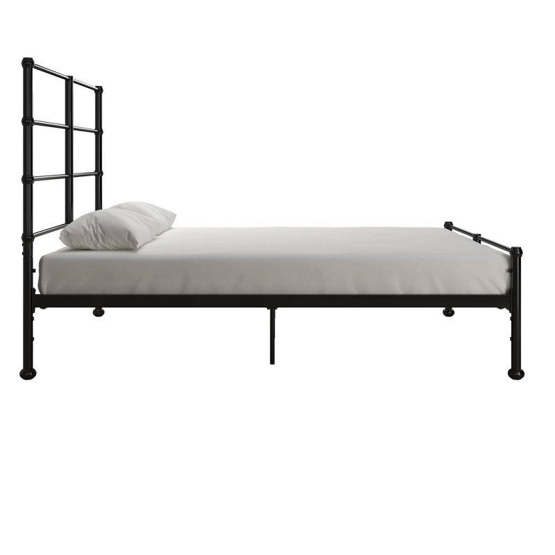 Mr. Kate Mackenzie Metal Platform Bed Frame with 3 Adjustable Mattress Heights Black