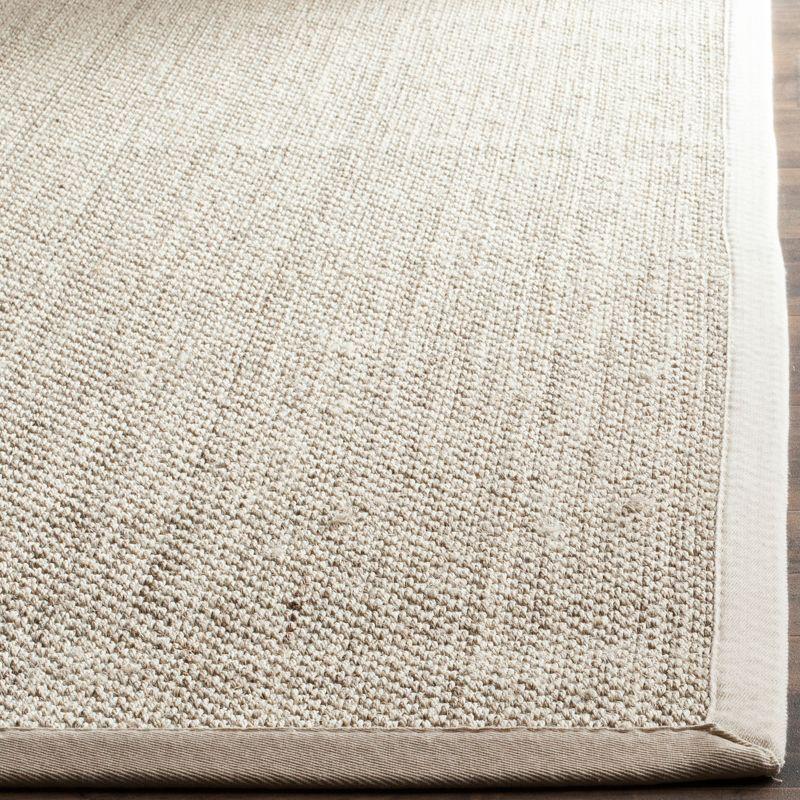 Marble Beige 3' x 3' Square Natural Fiber Area Rug