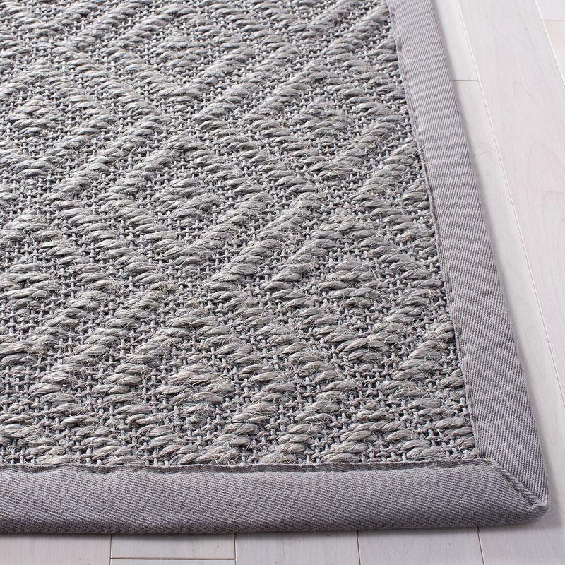 Handmade Gray Cotton 6' x 6' Square Area Rug