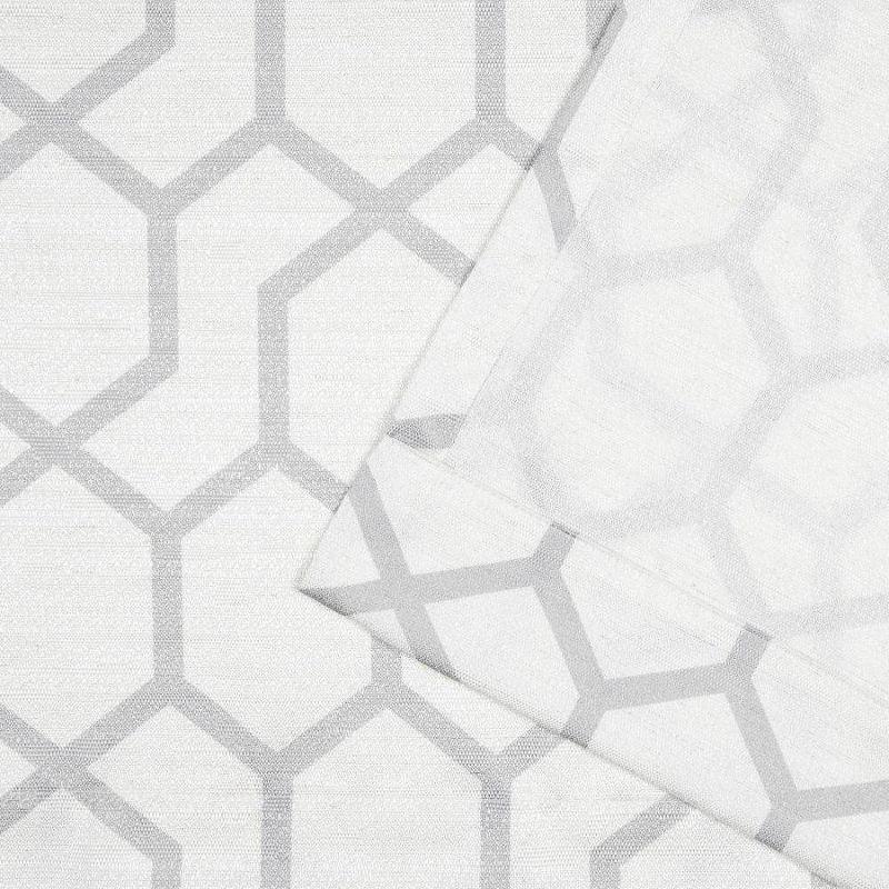 Nicole Miller Nicole Miller Hexa Geometric Print Hidden Tab/Rod Pocket Top Light Filtering Curtain Panel Pair (Set of 2)