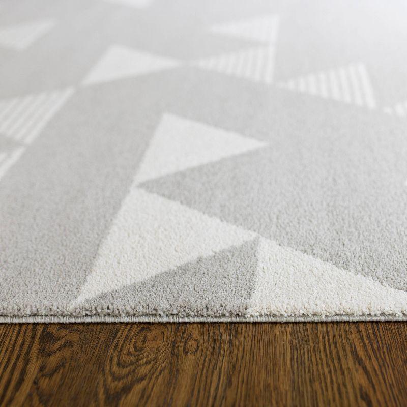 Elle Geometric Gray Area Rug