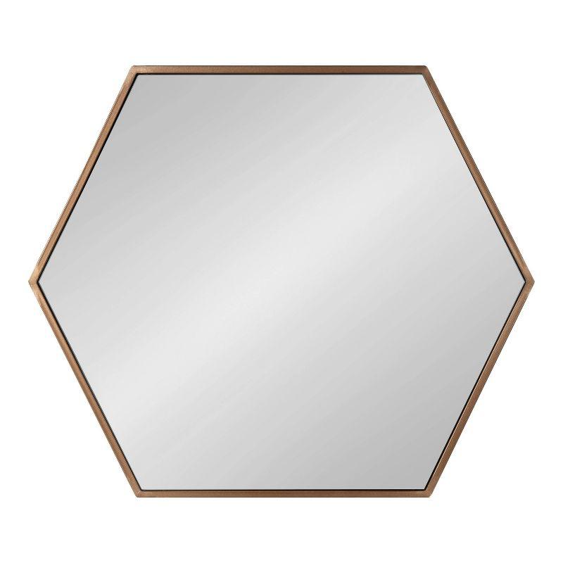McNeer 22" x 25" Hexagon Bronze Vanity Wall Mirror
