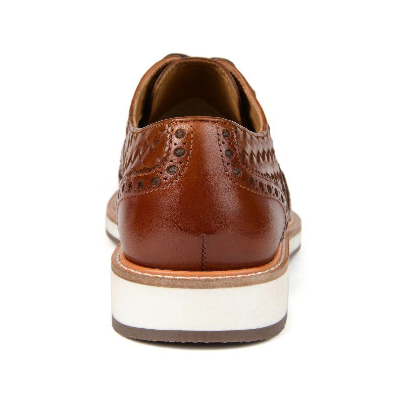 Thomas & Vine Medium and Wide Width Mens Radcliff Tru Comfort Foam Lace-up Woven Wingtip Derby, Cognac 9W