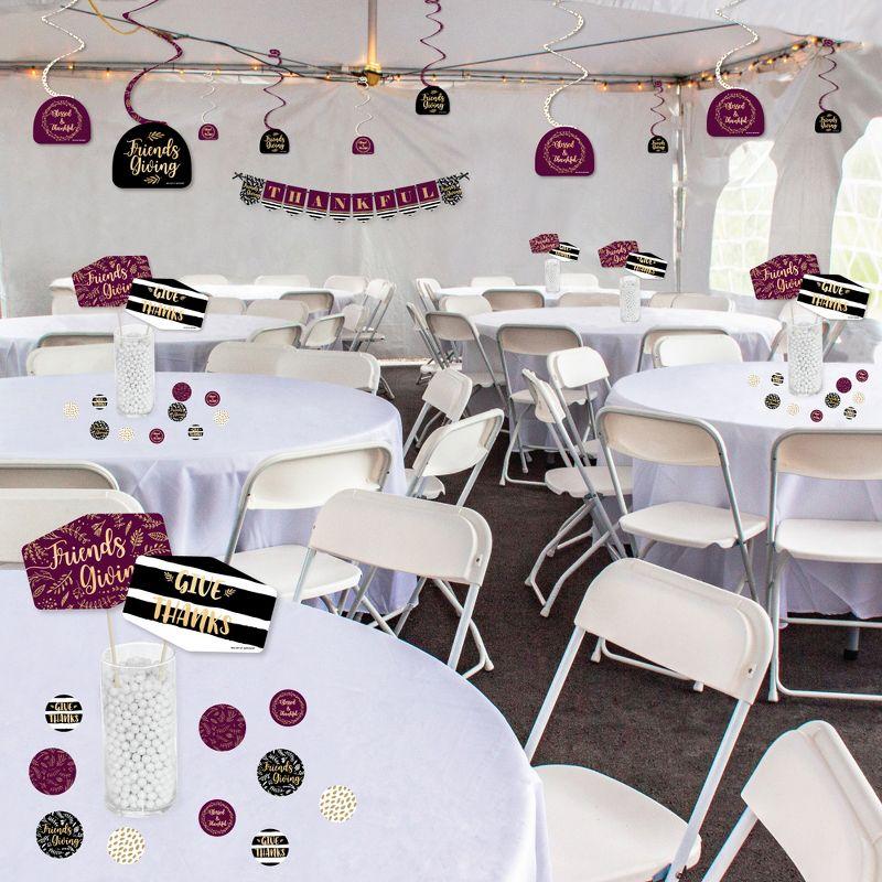 Big Dot of Happiness Elegant Thankful for Friends - Friendsgiving Thanksgiving Party Supplies Decoration Kit - Decor Galore Party Pack - 51 Pieces