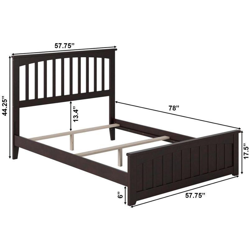 AFI Furnishings Mission Low Profile Solid Wood Platform Bed with Matching Footboard