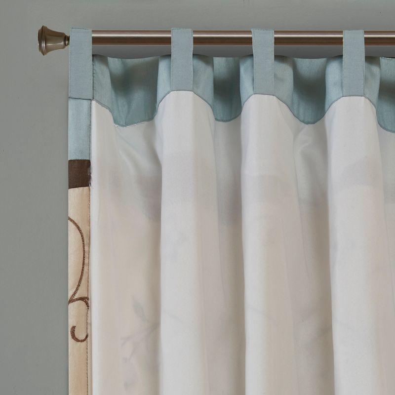 Serene Embroidered Curtain Panel