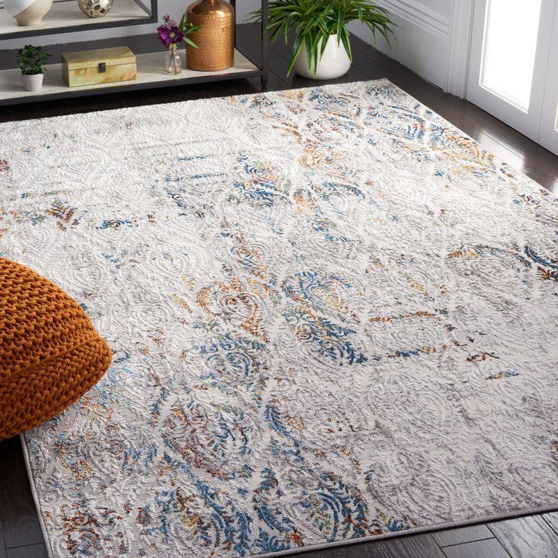 Amelia ALA279 Power Loomed Area Rug - Gray/Blue Gold - 5'5"x7'7" - Safavieh.