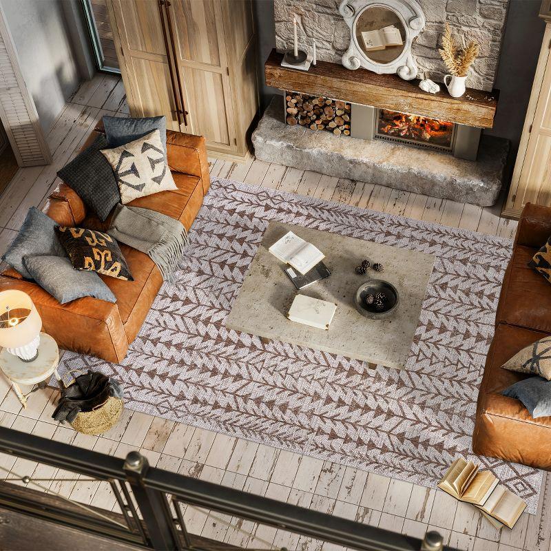 3'x5' Tokay Bohemian Geometric Indoor/Outdoor Area Rug, Beige/Brown - JONATHAN Y