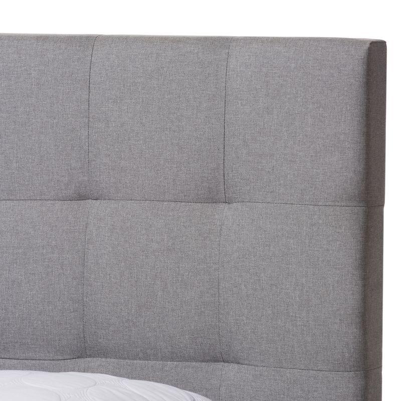 Queen Tibault Modern and Contemporary Fabric Upholstered Storage Bed Gray - Baxton Studio