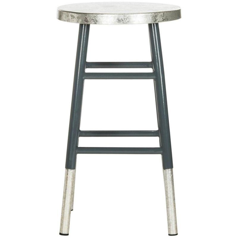 Kenzie Silver Dipped Counter Stool  - Safavieh