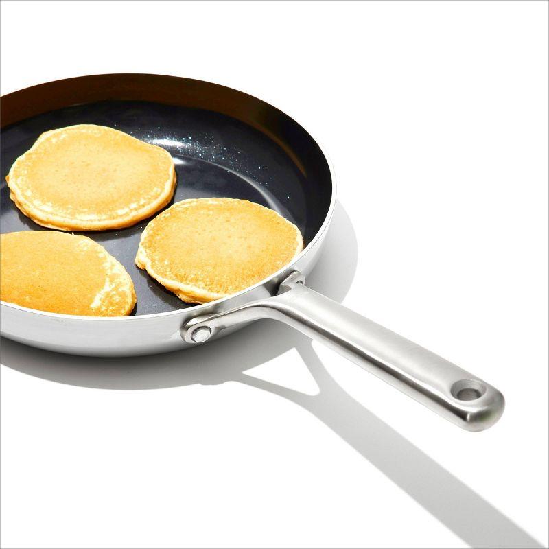 OXO Mira 3-Ply Stainless Steel Non-Stick Frying Pan, 8"