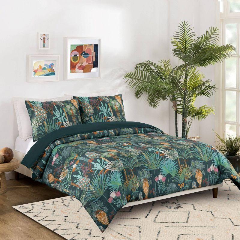 Phoenix Cotton Reversible 3 Piece Duvet Cover Set