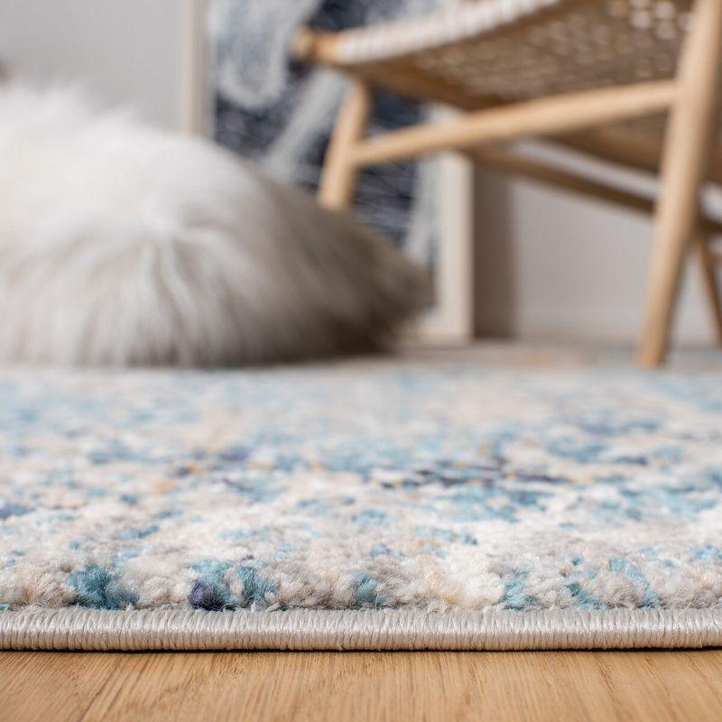 Madison MAD494 Power Loomed Area Rug - Grey/Blue - 6'7"x6'7" - Safavieh.